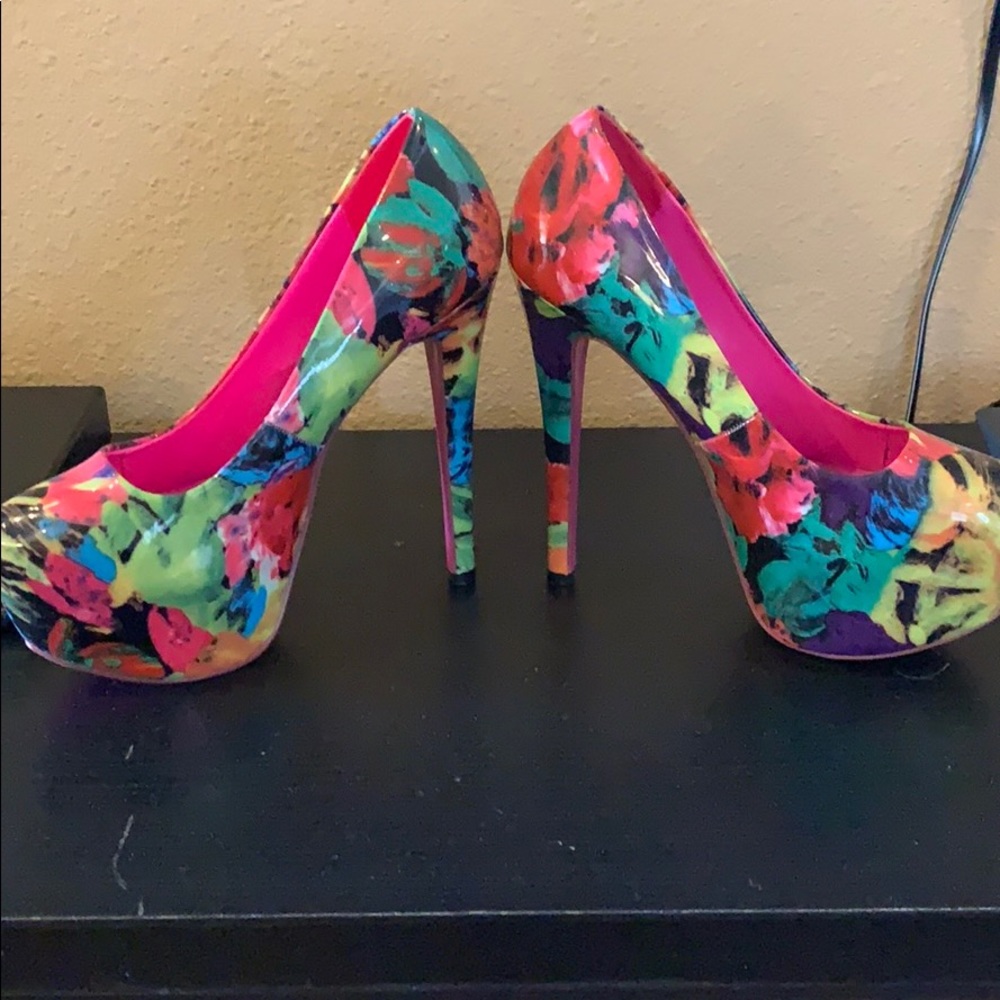 Patent leather heels